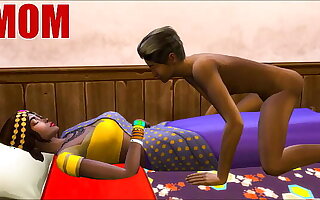 Indian step Mom And Son - Visits Mother In Her Room Ans Sharing The Same Bed