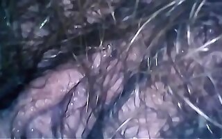 Exciting endoscope exploration of mom's hairy pussy and her asshole