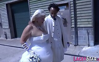 Bride sucks and rides bbc