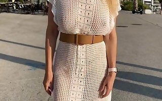 Showing gone hatless under my transparent outfits
