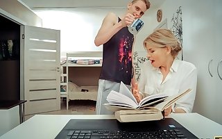 TUTOR4K. Tramp prefers sex with mature body of men and is tempted